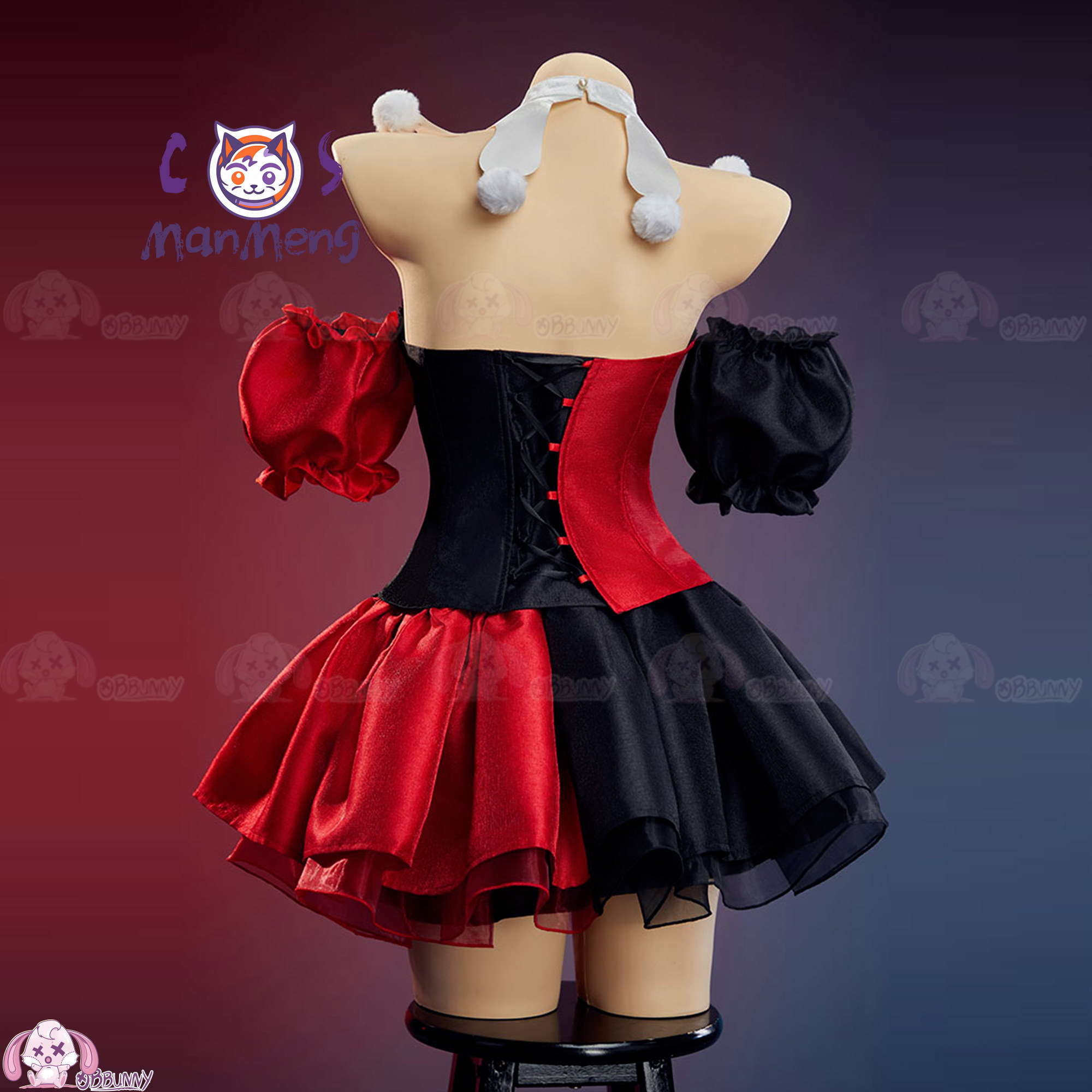 Cosplay Anime Black - Nieuwe Clown Gothic Lolita Taille Rok
