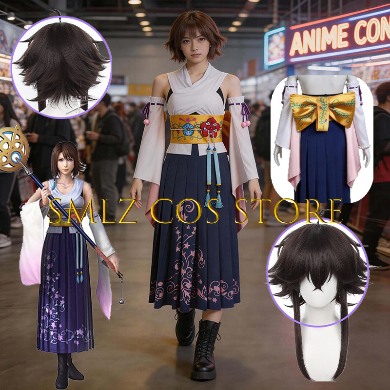 Anime Cosplay Dress - Smlz FFX Yuna Cosplay Anime FF10