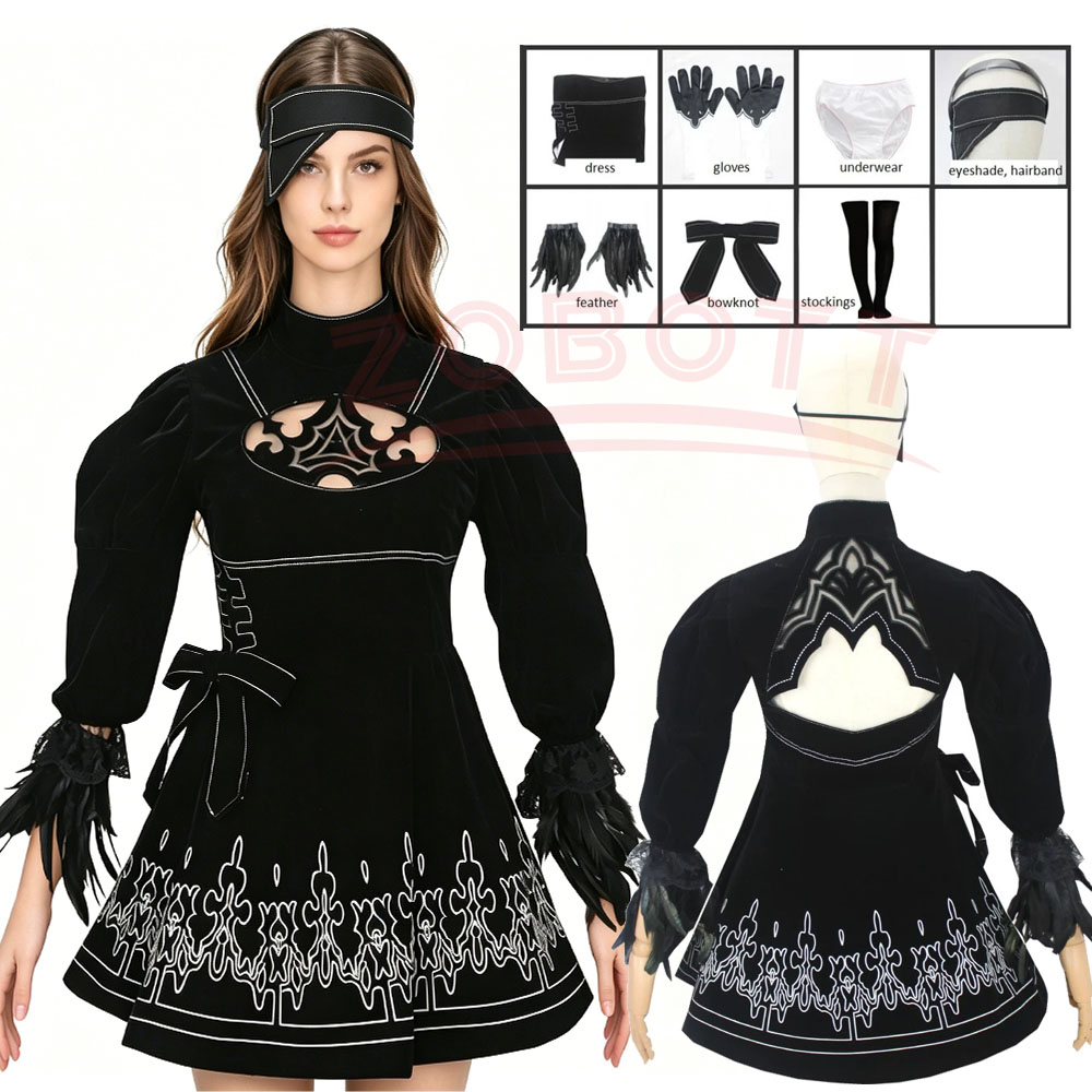 Anime Cosplay Mask - 8 STKS anime 2B Cosplay Kostuum