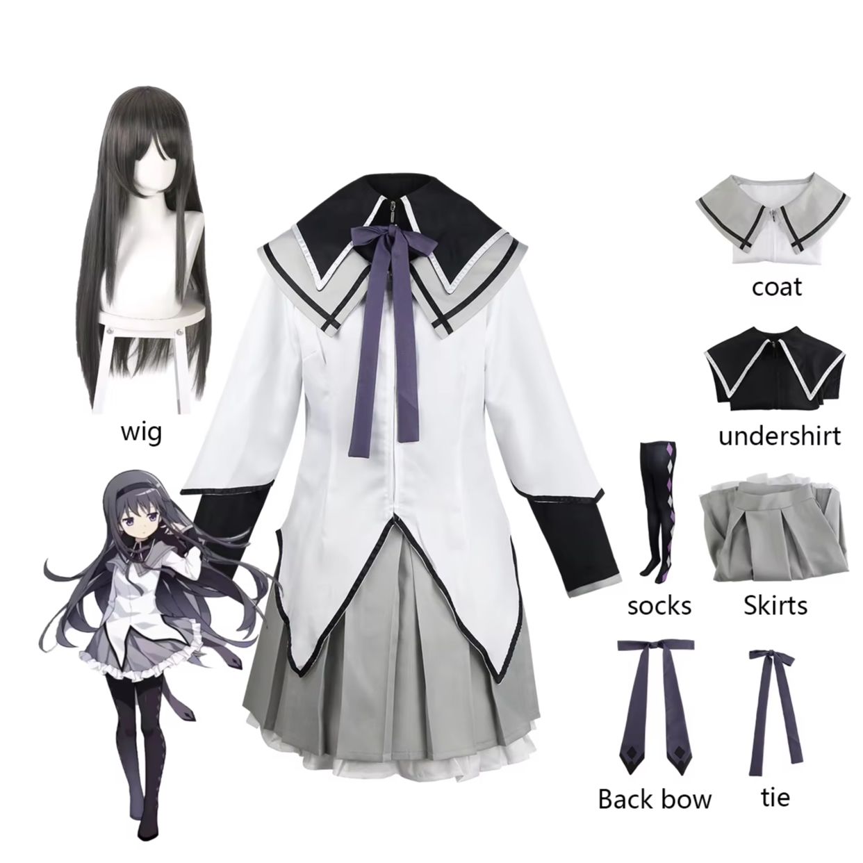 Anime Cosplay Diy - Akemi Homura Cos-kostuum Madoka Magica Magical