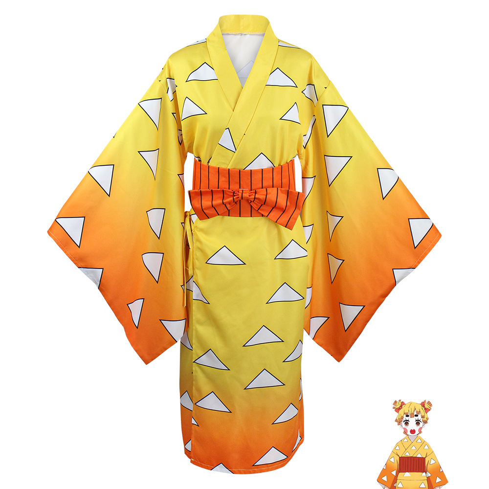 Azuma Zenitsu Kimono Anime Kos - Cosplay Anime Zenitsu recensie en prijs
