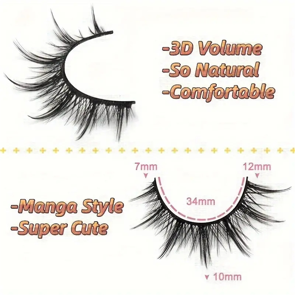 Natuurlijke Look Valse Wimpere - Cosplay Korean Anime recensie en prijs